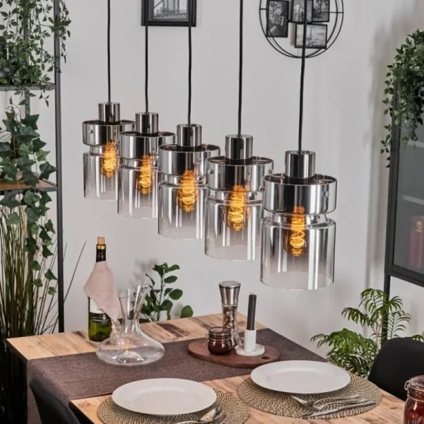 hofstein Hasvik Suspension, Suspension Noir, 5 lumières* Lampes Modernes