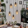 hofstein Hasvik Suspension, Suspension Chrome, Noir, 5 lumières* Lampes En Verre