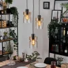 hofstein Hasvik Suspension, Suspension Chrome, Noir, 3 lumières* Lampes En Verre