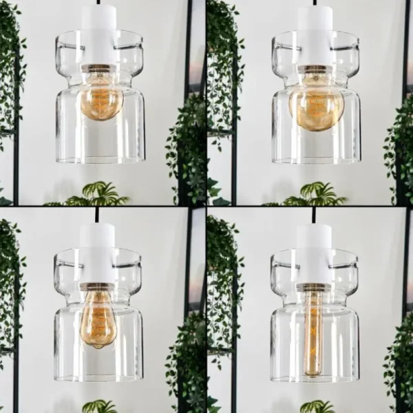 hofstein Hasvik Suspension, Suspension Blanc, 3 lumières* Lampes En Verre