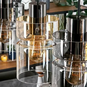 hofstein Hasvik Suspension, Suspension Chrome, Noir, 3 lumières* Lampes Modernes