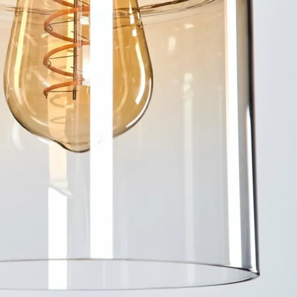 hofstein Hasvik Suspension, Suspension Chrome, Noir, 5 lumières* Lampes En Verre