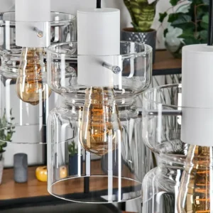 hofstein Hasvik Suspension, Suspension Blanc, 3 lumières* Lampes En Verre
