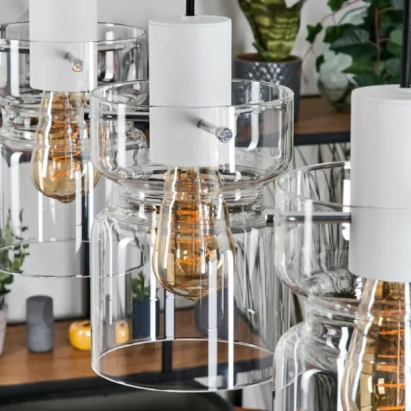 hofstein Hasvik Suspension, Suspension Blanc, 3 lumières* Lampes En Verre