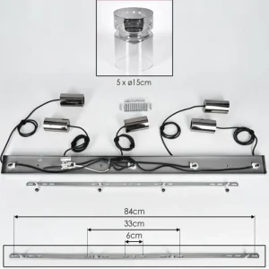hofstein Hasvik Suspension, Suspension Noir, 5 lumières* Lampes Modernes