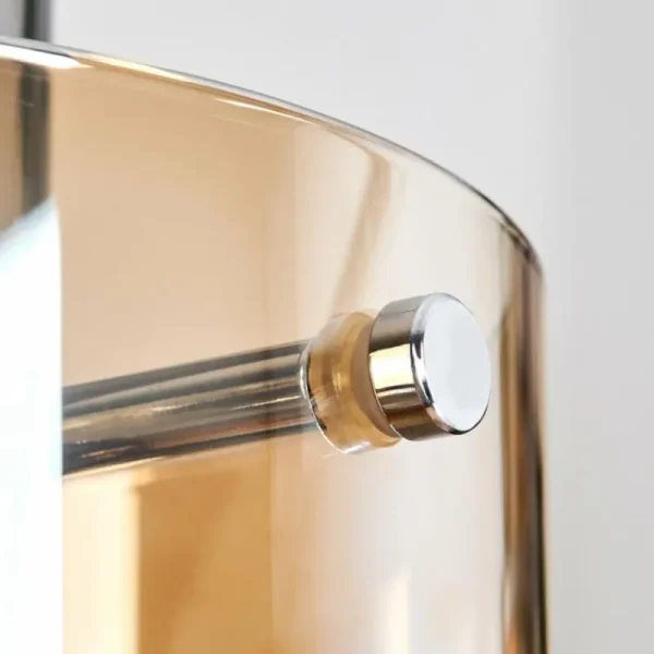 hofstein Hasvik Suspension, Suspension Chrome, Noir, 3 lumières* Lampes En Verre