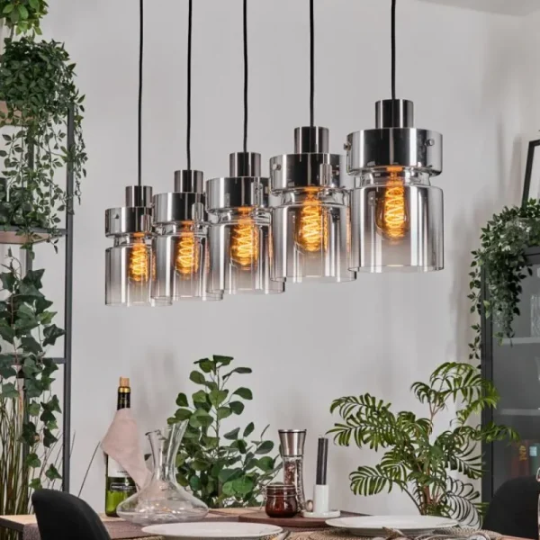 hofstein Hasvik Suspension, Suspension Noir, 5 lumières* Lampes Modernes