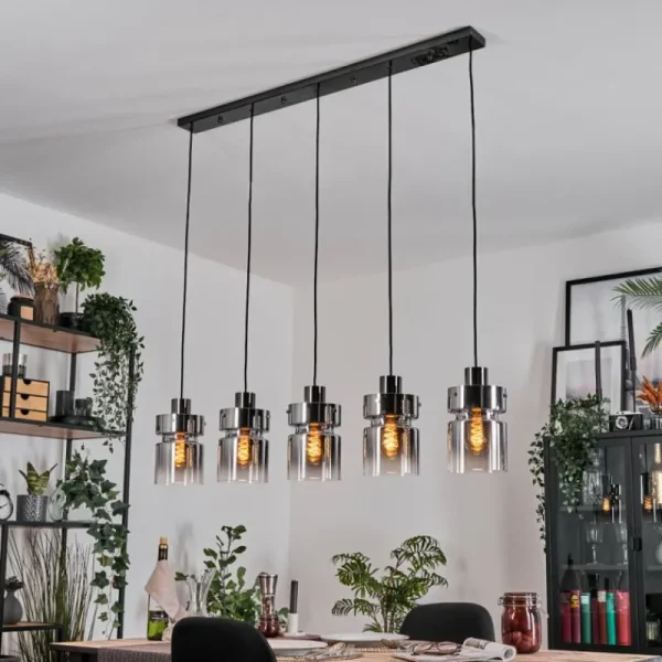 hofstein Hasvik Suspension, Suspension Noir, 5 lumières* Lampes Modernes