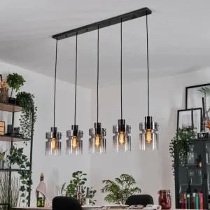 hofstein Hasvik Suspension, Suspension Noir, 5 lumières* Lampes Modernes