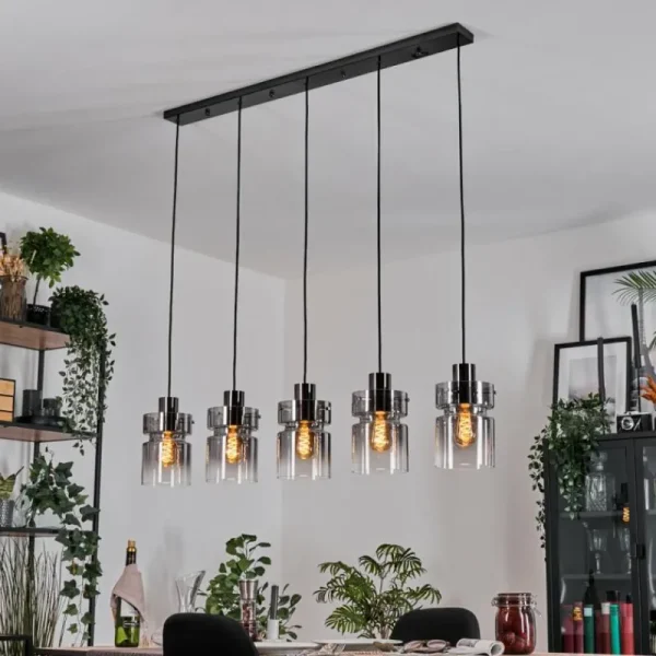 hofstein Hasvik Suspension, Suspension Noir, 5 lumières* Lampes Modernes