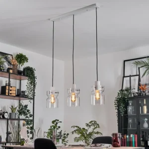 hofstein Hasvik Suspension, Suspension Blanc, 3 lumières* Lampes En Verre