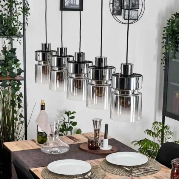hofstein Hasvik Suspension, Suspension Noir, 5 lumières* Lampes Modernes