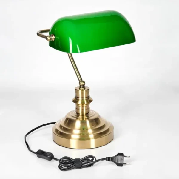 hofstein Havsta Lampe de bureau, Lampe à poser Laiton, 1 lumière* Lampes En Verre