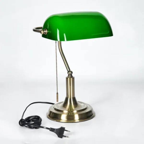 hofstein Havsta Lampe de bureau, Lampe à poser Vieux laiton, 1 lumière* Lampes En Verre