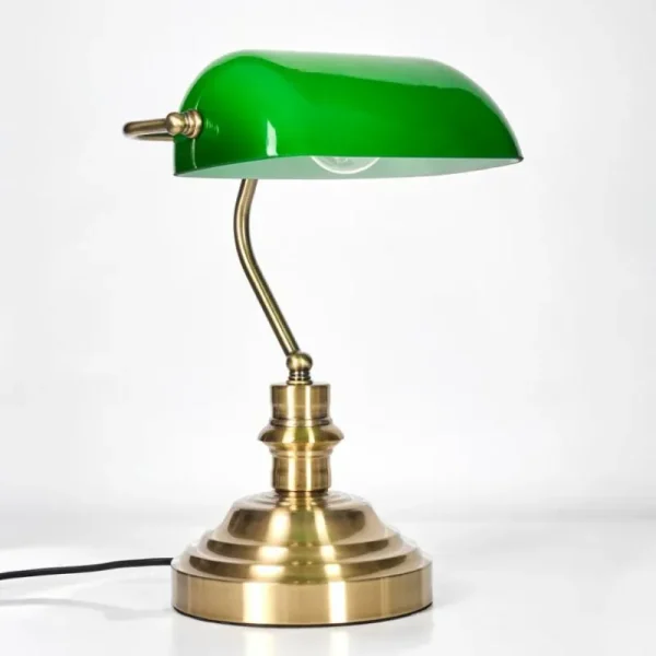 hofstein Havsta Lampe de bureau, Lampe à poser Laiton, 1 lumière* Lampes En Verre