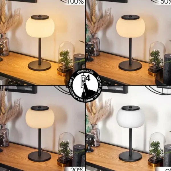 hofstein Izenave Lampe à poser, Liseuse Noir, 1 lumière* Lampes En Verre