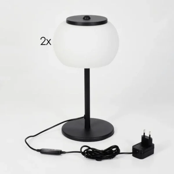 hofstein Izenave Lampe à poser, Liseuse Noir, 1 lumière* Lampes En Verre