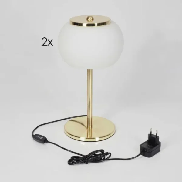 hofstein Izenave Lampe à poser, Liseuse LED Or, 1 lumière* Lampes En Verre