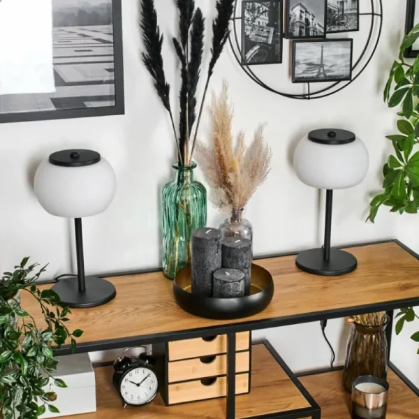 hofstein Izenave Lampe à poser, Liseuse Noir, 1 lumière* Lampes En Verre