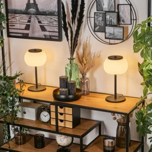 hofstein Izenave Lampe à poser, Liseuse Noir, 1 lumière* Lampes En Verre