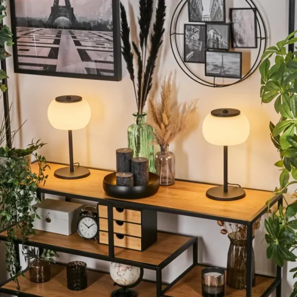hofstein Izenave Lampe à poser, Liseuse Noir, 1 lumière* Lampes En Verre
