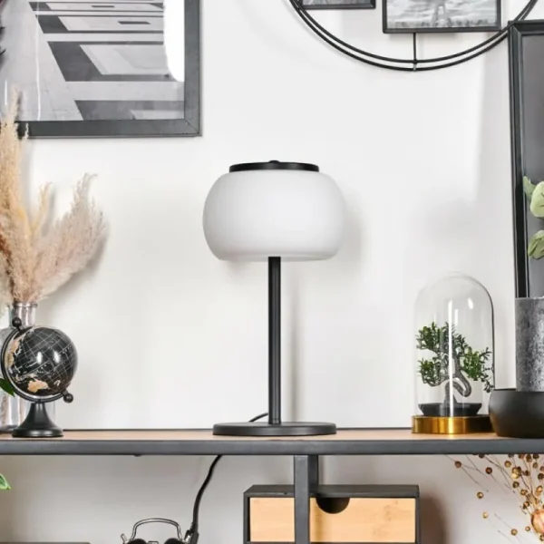 hofstein Izenave Lampe à poser, Liseuse Noir, 1 lumière* Lampes En Verre