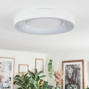 hofstein Joren Plafonnier, Panel LED Blanc, 1 lumière, Télécommandes* Lampes Modernes