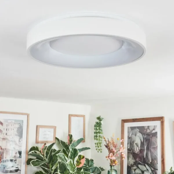 hofstein Joren Plafonnier, Panel LED Blanc, 1 lumière, Télécommandes* Lampes Modernes