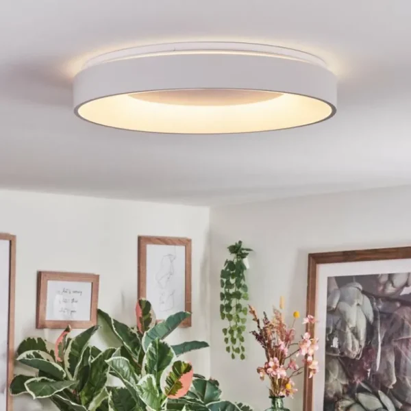 hofstein Joren Plafonnier, Panel LED Blanc, 1 lumière, Télécommandes* Lampes Modernes