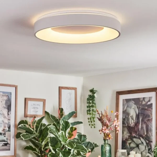 hofstein Joren Plafonnier, Panel LED Blanc, 1 lumière, Télécommandes* Lampes Modernes