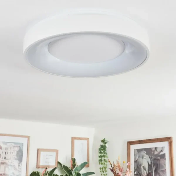 hofstein Joren Plafonnier, Panel LED Blanc, 1 lumière, Télécommandes* Lampes Modernes