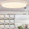 hofstein Junor Plafonnier LED Blanc, 1 lumière, Télécommandes* Lampes Modernes