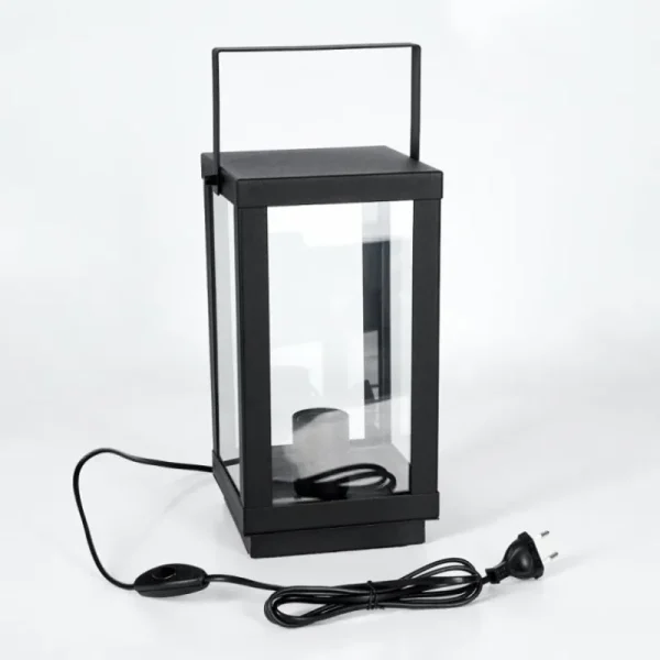 hofstein Karan Lampe à poser Noir, 1 lumière* Lampes En Verre