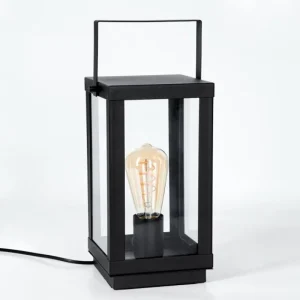 hofstein Karan Lampe à poser Noir, 1 lumière* Lampes En Verre