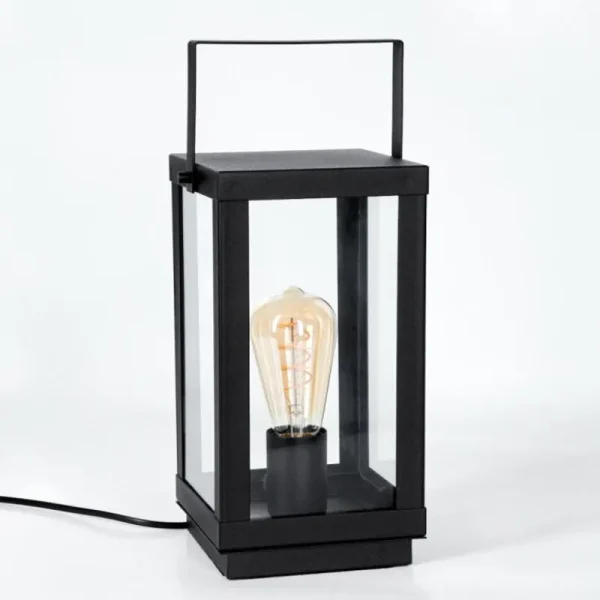 hofstein Karan Lampe à poser Noir, 1 lumière* Lampes En Verre