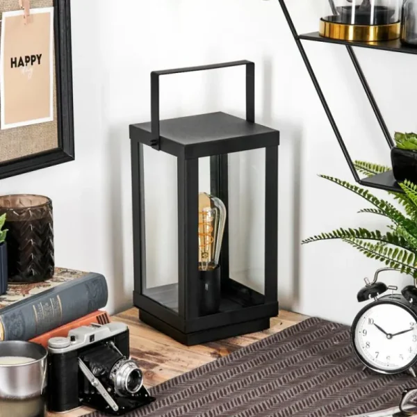 hofstein Karan Lampe à poser Noir, 1 lumière* Lampes En Verre