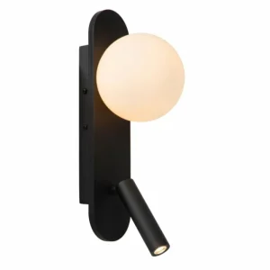 Luminaires Lucide KELLY Applique murale LED Noir, 1 lumière* Lampes En Verre