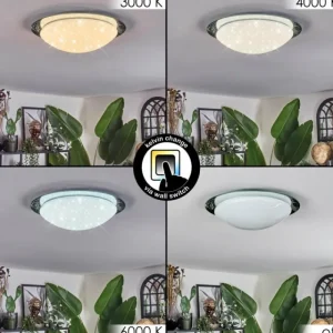 hofstein Kessmansbo Plafonnier LED Blanc, 1 lumière* Lampes En Verre