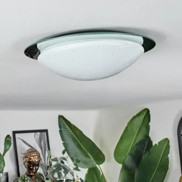 hofstein Kessmansbo Plafonnier LED Blanc, 1 lumière* Lampes En Verre