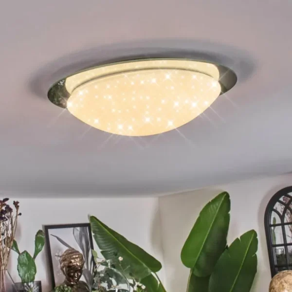 hofstein Kessmansbo Plafonnier LED Blanc, 1 lumière* Lampes En Verre