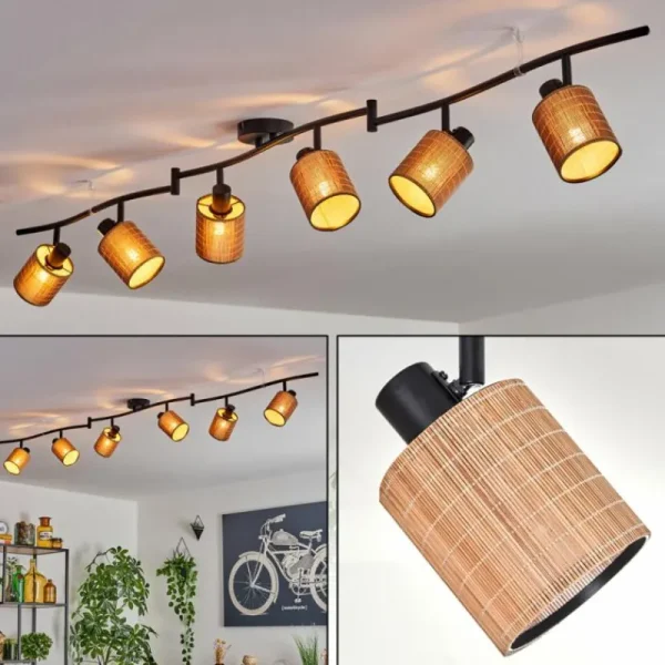 hofstein Kinnared Plafonnier Noir, 6 lumières* Lampes Modernes