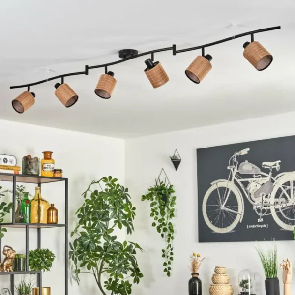 hofstein Kinnared Plafonnier Noir, 6 lumières* Lampes Modernes