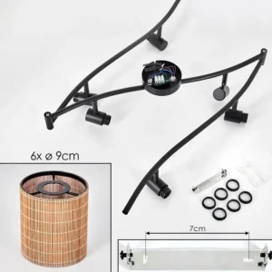 hofstein Kinnared Plafonnier Noir, 6 lumières* Lampes Modernes