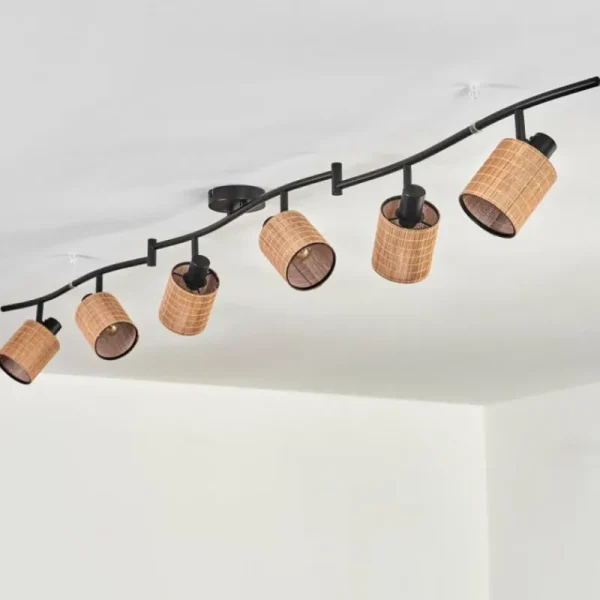 hofstein Kinnared Plafonnier Noir, 6 lumières* Lampes Modernes