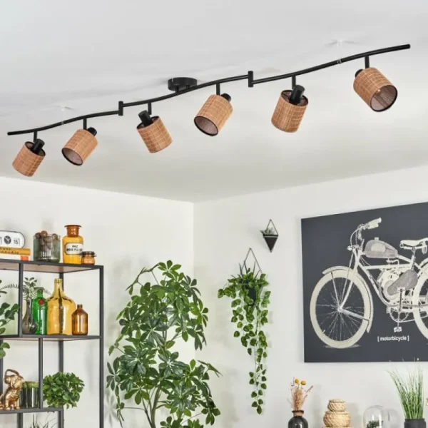 hofstein Kinnared Plafonnier Noir, 6 lumières* Lampes Modernes