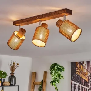 hofstein Kinnared Plafonnier, Spot de plafond Chrome, Brun foncé, 3 lumières* Lampes Modernes