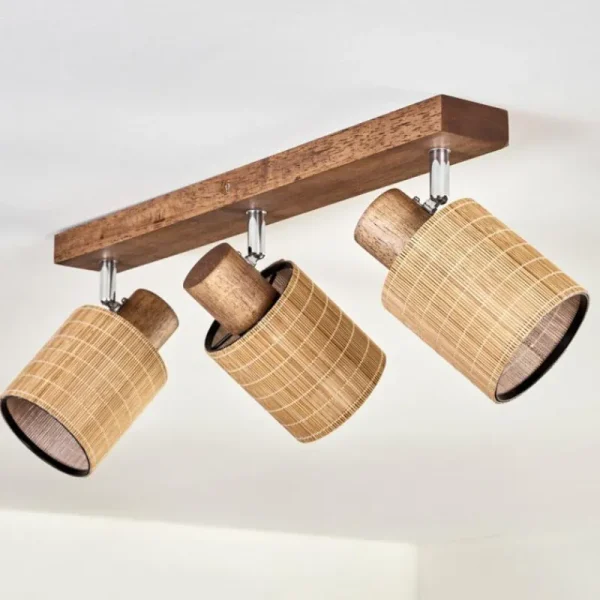 hofstein Kinnared Plafonnier, Spot de plafond Chrome, Brun foncé, 3 lumières* Lampes Modernes