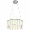 Luminaires Globo Lighting Klunka Suspension LED Chrome, 1 lumière, Télécommandes* Lampes En Verre