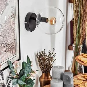 hofstein Koyoto Boule lumineuse, Applique murale, Spot mural Clair, 1 lumière* Lampes En Verre
