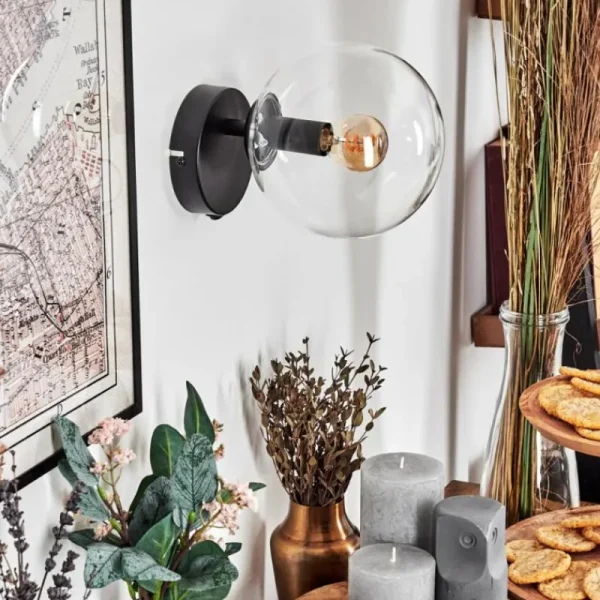 hofstein Koyoto Boule lumineuse, Applique murale, Spot mural Clair, 1 lumière* Lampes En Verre
